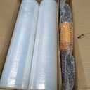 Stretch Film Shrink Wrap for Moving Supplies (15inch, 2 Pack) x 1000ft, Industrial Strength Plastic Wrap Stretch Roll for Pallet Wrapping Shipping Moving Boxes Storage Furniture with Handles, Clear