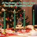 6 Set Christmas Tree Shaped Taper Candles with Holder 10 Inch Christmas Tree Shaped Candles Decorative Xmas Gifts for Centerpiece Decorations