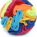 Snuffle Ball - Snuffle Ball for Small Dogs, Interactive Dog Toys to Keep Them Busy, Puppy Dog Puzzle Toy with Storage Bag Machine Washable (Medium, Rainbow-colored)