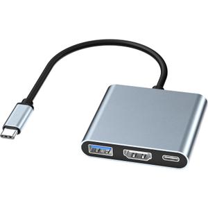 USB C to HDMI Adapter for MacBook, HDMI to Type C Hub Adapter for Monitor to Laptop, USB-C Digital AV Multiport Adapter for MacBook, iPad, iPhone 15/16, Nintendo Switch Dock