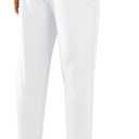 NORTHYARD Men's Joggers Athletic Workout Track Pants Running Gym Training Sweatpants with Zipper Pockets Open Hem (White, S)