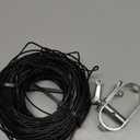 Pool Cover Cable and Winch Kit 100 Ft Heavy-Duty Pool Cover Cable with Ratchet Swimming Pools Covers Wire and Winch for Above Ground Swimming Pools Winter Covers (Black)