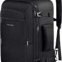 Vancropak Carry On Backpack, 45L Expandable Extra Large Travel Backpack, Flight Approved Water Resistant Luggage Suitcase Daypack, Lightweight Business Overnight Weekender Bag for Men & Women, Black