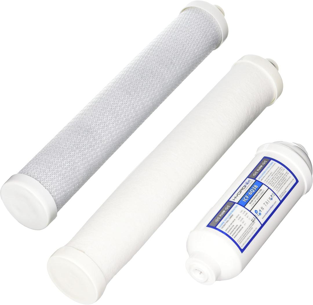 Hydronix HX CUL-3 Compatible Culligan AC-30 AC-15 RO 3 Filter Replacement Set for Reverse Osmosis Drinking Water System, 12.5x5x1.9, White - HX-RO-CUL-3
