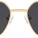 AMOMOMA Retro Rectangle Sunglasses for Womens 90s Y2k Narrow Square Sunglasses Metal Frame Polarized AM6641