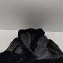 Aurgelmir Women's Faux Leather Jacket Coat Short/Long Parka Coat with Fur Collar Outwear (Medium, Black)