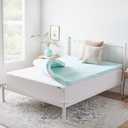 Linenspa 3 Inch Gel Swirl Memory Foam Mattress Topper  Cooling Gel Infused  Pressure Relieving Bed Topper - Mattress Pad  CertiPUR Certified - Queen Size