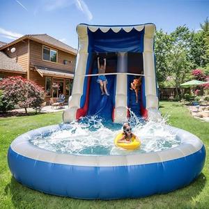 Inflatable Water Slide for Adults & Kids - 24FT Giant Commercial Water Slide Bounce House with Blower & Bigger Splash Pool - Backyard Outdoor Fun