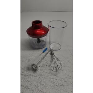 Keylitos 5 in 1 Immersion Hand Blender Mixer, [Upgraded] 1000W Handheld Stick Blender with 600ML Chopper, 800ML Beaker, Whisk and Milk Frother for Smoothie, Baby Food, Sauces Red,Puree, Soup (Red)