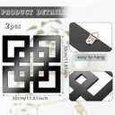 Weysat Wall Mount Home Mirror, 2 Pieces Silver Square Decorative Mirror for Bedroom, Living Room, Bathroom, 11.8 x 11.8 Inches(Black,Mirrored)
