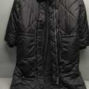 Longline Diamond Quilted Jacket, Black, M/XL