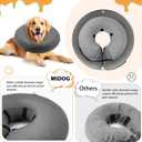 MIDOG Dog Cone - Inflatable Soft Donut Collar Alternative for Dogs After Surgery, Protective Recovery Collar Prevents Licking, Comfortable E-Collar Alternative for Small Medium Large Dogs (Gray, XL)