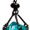 Interchangeable D20 Dice Holder Necklace - Black Empty Cage - DND Gift