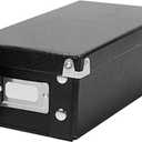 Snap-N-Store Index Card Holder Storage Box - Collapsible Organizer Box fits 1100 Flash Cards - Business, Recipe, or Note Card - 4 x 6, 1 Pack, Black