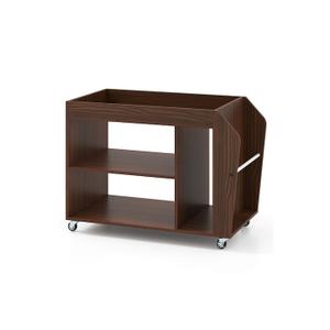 Rectangular Side Table Wooden Walnut L76xW39.5xH55cm.