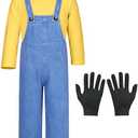 Mavoka Kids Costume for Boys Shirt Overalls Glove Halloween Party Cosplay 130