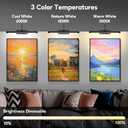 20" Picture Light for Wall Black Rechargeable Wireless Remote Lights Dimmable LED Art Painting Light with 3 Color Temp Display for Gallery Artwork Paintings Portraits Dartboards Display, 20IN
