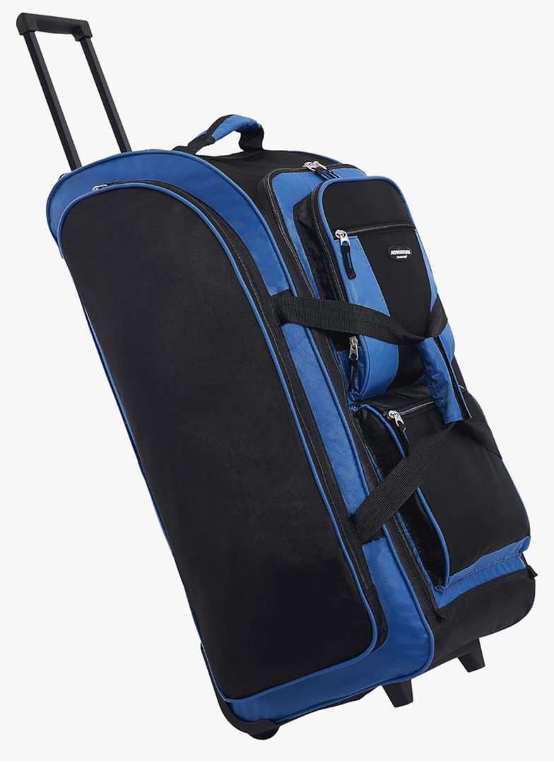 Travelers Club Xpedition 30 Inch Multi-Pocket Upright Rolling Duffel Bag