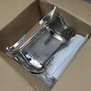 Motorcycle Oil Cooler Cover Case with Bracket Fit for Harley Touring Road King Road Street Glide FLHR FLHX 2017-2025 Chrome
