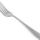 Amazon Basics Stainless Steel Dinner Forks with Round Edge, Pack of 10, Count of 120, Silver