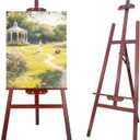 Falling in Art Easel Stand for Painting, Adjustable Wooden Easels for Painting Canvas Up to 42", Folding Art Easel for Drawing, Wedding Sign and Poster, Suitable for Kids and Adults(Brown)