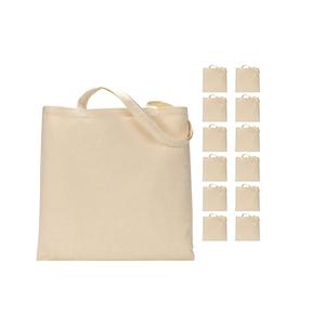 Simpli-Magic 79163C Canvas Tote, 15 Count (Pack of 10) with Bottom Gusset for Crafts, Shopping, Groceries, Books, Beach, Diaper Bag & Much More, 13" x 15", Natural