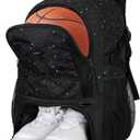 Goloni Basketball Backpack,Large Sports Bag with Ball Compartment & Shoe Compartment,Basketball Bag Fit Volleyball, soccer,Gym (Starry Sky Black)