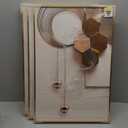 Framed Modern Luxury Gold Wall Art, 3 Piece Bright Style Art Prints Paintings Artwork for Walls, Bronze Gold Geometric Pictures for Living Room Dining Room Bedroom Wall Decor 16x24 In (Gold Circle Trio)