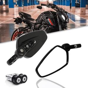 DREAMIZER Motorcycle Bar End Mirrors Universal 7/8" Handle Bar End Rear View Mirror Compatible with Honda Grom,Yamaha,Kawasaki,Ducati,Suzuki