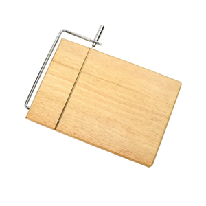 Cheese Slicer with Replacable Stainless Steel Wire, Wood Cheese Cutter, for Cheese, Butter, Soft Food (Oak)