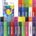 abby paint 30 Colors Solid Tempera Paint Sticks, Washable Paint Sticks for Kids, Quick Drying,Non-toxic,Idel for Kids and Students