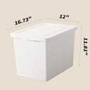 Yishyfier 27 Quart White Storage Bins with lids,Stackable Plastic Boxes Set of 4,Storage Box with handle for Organizing Snacks, Crafts,Crafts, Tools,books(white, 4XL)