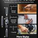 Wesdut 32in1 T Handle Magnetic Ratchet Screwdriver Set, [Freely Combine 5+ Grip Styles] Screw driver, Ratcheting Allen Wrenches Sets, Repair Tool Kit for Computer, Bicycles, Furniture, Electronics