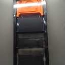 Aluminum 3 Step Ladder with Tool Tray - 600lbs Heavy Duty Lightweight Step Stool with Extended Handrails, Work Platform for Home Maintenance & DIY Projects (Black&Orange)