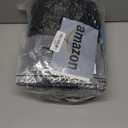 Fulmoon 17 Pcs Car Seat Cover Full Set for Women Fluffy Fuzzy Car Accessories Christmas Front Rear Steering Wheel Fleece Handbrake Shift Covers Hanging Accessory Holder Ring Emblem (Turquoise Black)