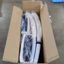 COLAMY 7-Piece Dining Table Set for 6, 60" Rectangular Wooden Kitchen Table with 6 Tufted Dining Room Chairs, Brown/Beige