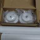 YNL Shower Curtain Rod 34-82 Inches (2.8-6.8ft) Adjustable Spring Shower Rod No Drilling, Non-Slip, Never Rust, Stainless Steel, Suitable for Bathroom Window Living room, White