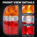 Tail Lights Assembly Set Compatible with 2001-2004 Toyota Tacoma, Left Driver & Right Passenger Side Rear Lamps with Bulbs & Harness, Replaces 81560-04060 81550-04060 TO2800139 TO2801139