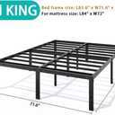 LUMUNANCE Metal Bed Frame California King Size - 16 Inch Heavy-Duty Cal King Platform Bed Frame No Box Spring Needed, Easy Assembly, Noise-Free, Sturdy Mattress Foundation, Underbed Storage Space
