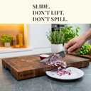 XXL American Black Walnut Cutting Board 24 x 15 Inch (ExtraThick 1.7"), Hardwood Butcher Block, Charcuterie, Heavy Duty End Grain Wood Chopping Board with Juice Groove & Handles (Oil & Plate included)