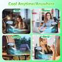 iFTY Small Portable Air Conditioners, Portable AC Unit w/Remote, 1.5L Water Tank, 3 Speeds, 2 Cool Mist, 3 Timers, 7 Night Light, Mini Air Conditioner, Personal Air Cooler Fan for Room Bedroom Office