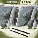 Priprilod Front Windshield Molding Compatible with Dodge Ram 1500 2009-2022