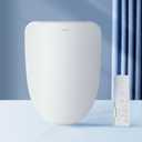 WOODBRIDGE Electronic Bidet Toilet Seat with Auto Open & Close Lid, Child Wash,Air Dryer,Heated seat,Remote Control,Elongated Soft Close, White BID03