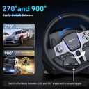 PXN V9 GEN2 Gaming Steering Wheel for PC, Xbox & PS4-270/900 USB Sim Racing Wheel with Hall 3-Pedal Set, H-Pattern Shifter, Dual Paddles, Vibration Feedback, Pedal-Responsive RGB & App Support