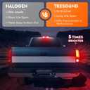 Tresound LED Tail Lights & 3rd Third Brake Cargo Lamp for GMC Sierra 1500 2007-2013 SLT, WT, SL, SLE, 2500 3500 HD 2007-2014 (Only for 3500HD with Single Rear Wheel Model), Chrome Housing Smoke Lens