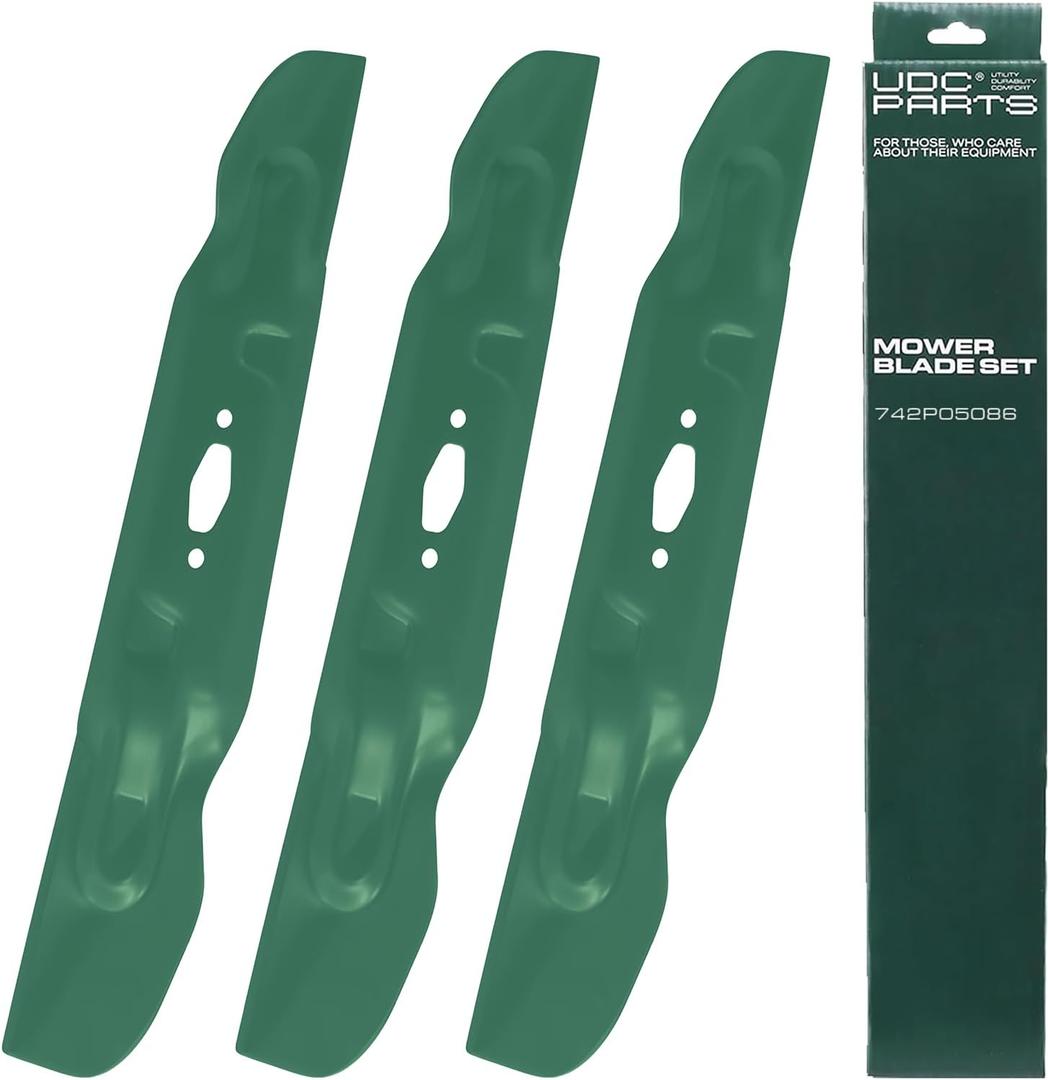 UDC Parts 742-05086 S-Shape Mower Blades Replacement for Cub Cadet 54 Inch ZTS2 742P05086 Craftsman CMXGZAM110194 Z5800 T3200 Z7600 TT440 Troy Bilt 490-110-C194 490-110-F194 ZT1 ZT2 / 3 Pack High Lift