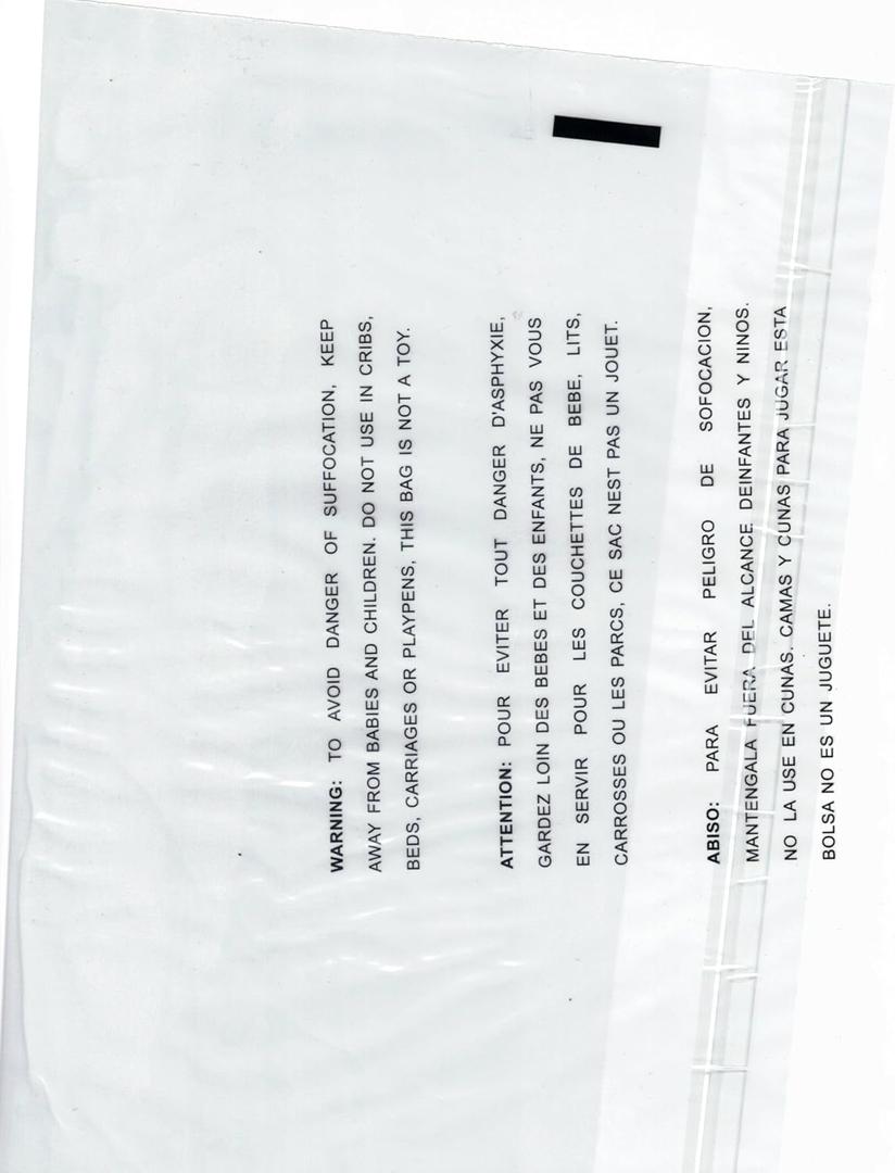Clear Poly Bag, Sets of 100; Self-Sealing Suffocation Warning Mailer Bags / 18x24 (18"x24", 1, Set)