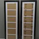 8x26 Collage frame with 6 Openings 4X6 Pictures, Multiple Picture Frame with Mat, Wall or Tabletop Decor, Black Wood Grain,2 Pack