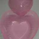 2 Pcs Heart Shape Dish 9.65 Inch Valentine Candy Bowl Dishes Plastic Love Fruit Plate Dessert Snack Salad Bowl for Home Valentine Anniversary Wedding(Pink,Heart)