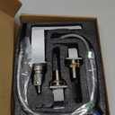 KENES Chrome Widespread Bathroom Faucet Two Handle Bathroom Sink Faucet, 8-Inch 3 Pieces Bathroom Vanity Faucet 3 Hole with Supply Lines, KE-9050-5